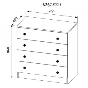 Комод Юнга КМД 800.1