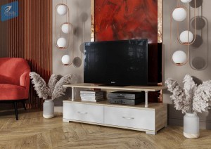 Тумба TV-5_А Стиль, дуб сонома/белый